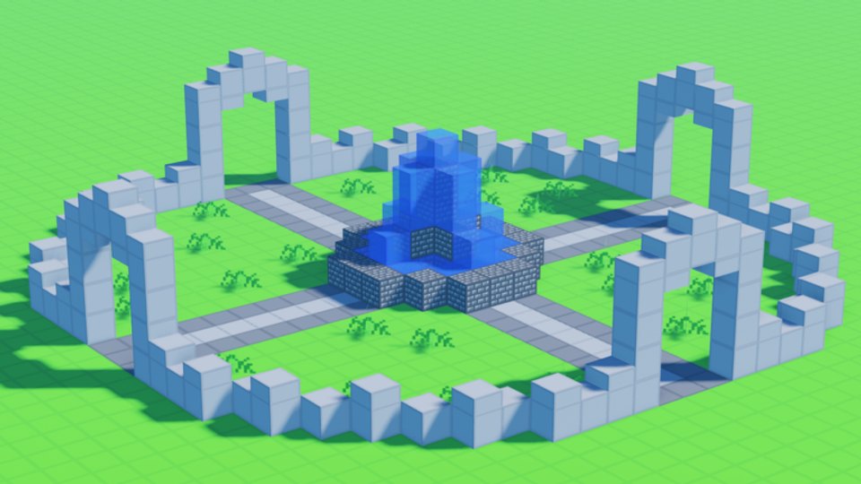 Voxel Block Builder blocks and builds